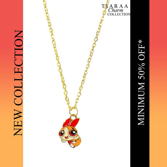 Powerpuff Girls Orange Pendant Charm Necklace