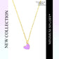 Purple Hanging Heart Chain Charm Pendant