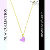 Purple Hanging Heart Chain Charm Pendant