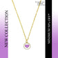 Purple Heart Chain Charm Pendant