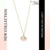 Pink Shell Silver Pendant Charm Necklace