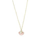 Pink Shell Silver Pendant Charm Necklace