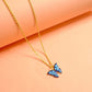 Blue Black Butterfly Charm Pendant