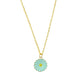 Blue Daisy Pendant Charm Necklace