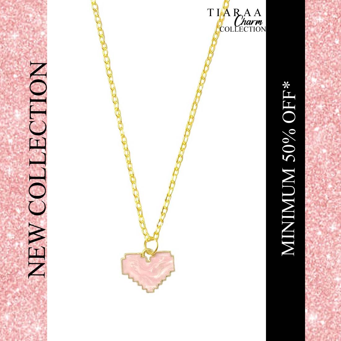 Pink Heart Charm Pendant