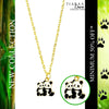 Couple Panda Golden Charm Necklace