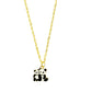 Couple Panda Golden Charm Necklace