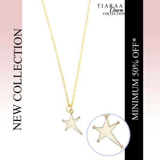 White Star Chain Charm Pendant