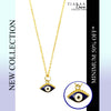 Dark Blue Evil Eye Pendant Charm Necklace