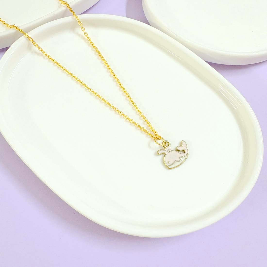 Pink Dolphin Pendant Charm Necklace