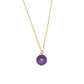 Purple Golden Daisy Pendant Charm Necklace