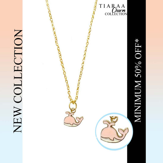 Pink Dolphin Pendant Charm Necklace