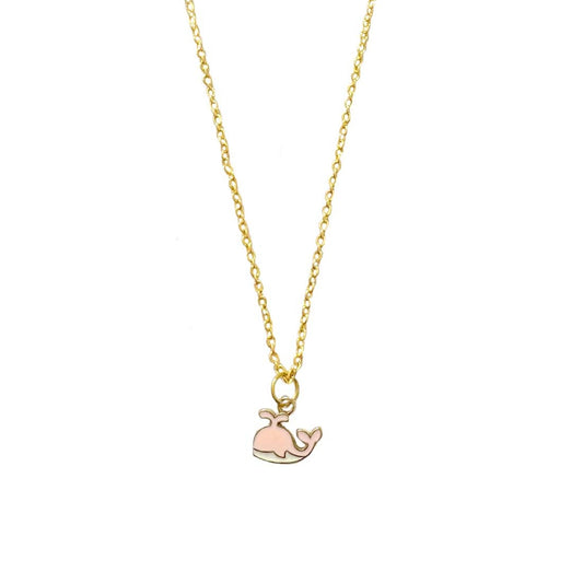 Pink Dolphin Pendant Charm Necklace