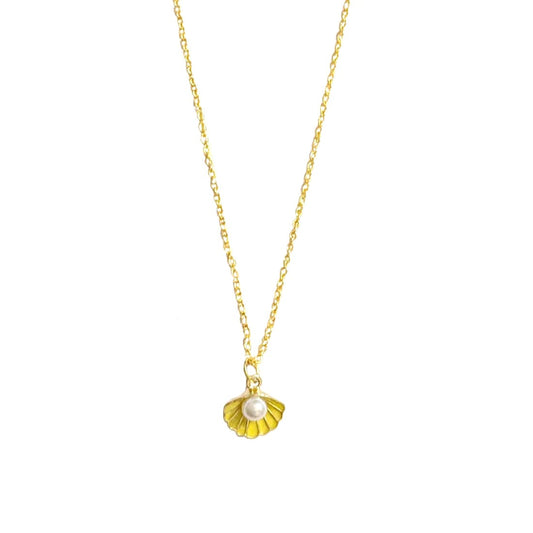 Yellow Shell Pearl Charm Pendant