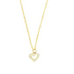 White Heart Chain Charm Pendant