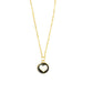 Black White Heart  Pendant Charm Necklace Set