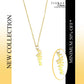 Golden Leaf Pendant Charm Necklace