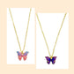 Purple Pink Multicolor Pendant Earrings Combo Set