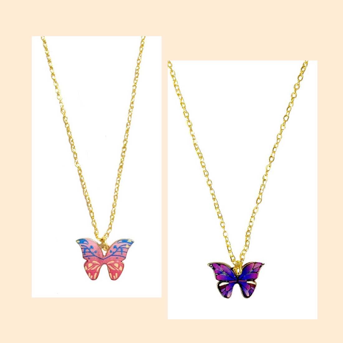 Purple Pink Multicolor Pendant Earrings Combo Set