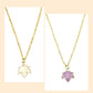 White Leaf Pendant Earrings Combo Set