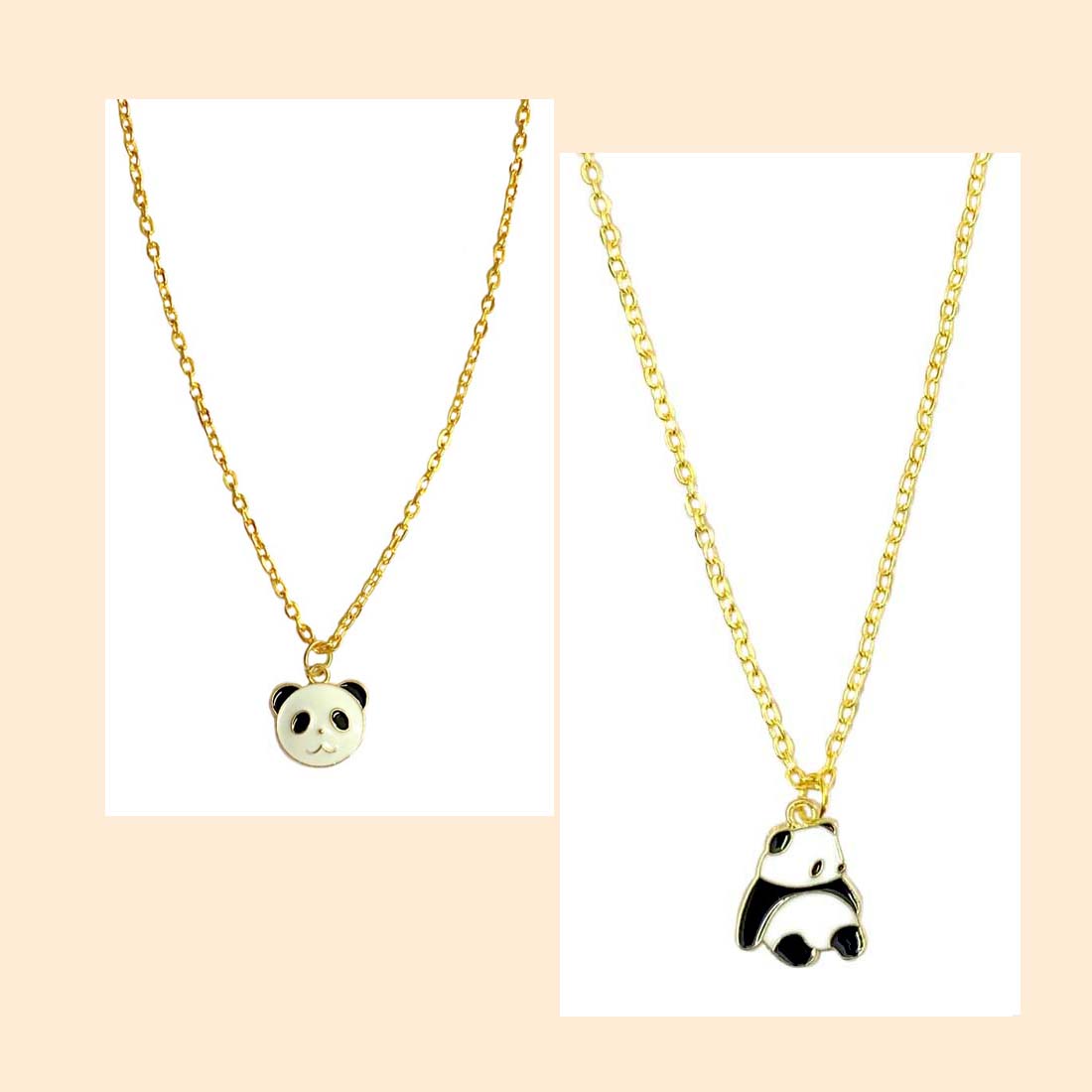 Panda Pendant Earrings Combo Set