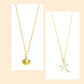 Yellow Shell Pendant Earrings Combo Set