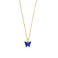 Blue Butterfly Pendant Earrings Combo Set