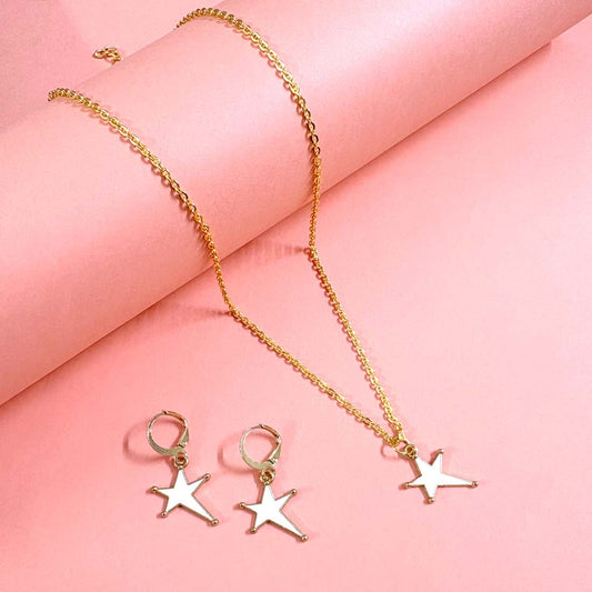 Star Pendant Charm Necklace Set