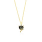 Black Cat Stone Golden Charm Necklace