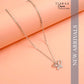 Pink Butterfly Pendant Silver Charm Necklace
