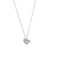 Blue Crystal  Pendant Silver Charm Necklace