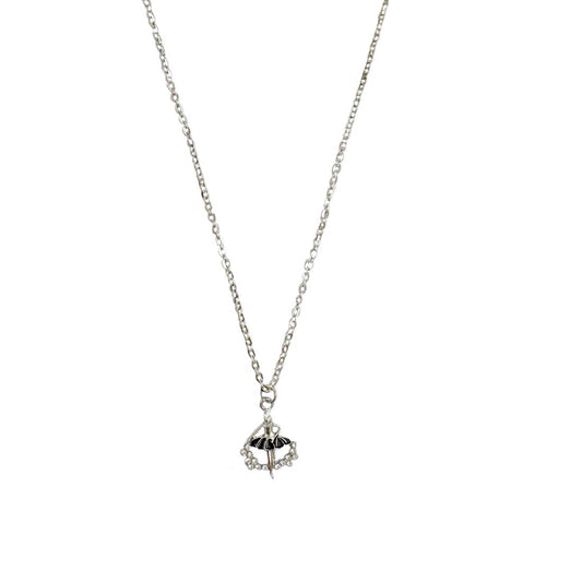 Dancing Girl Silver Charm Necklace