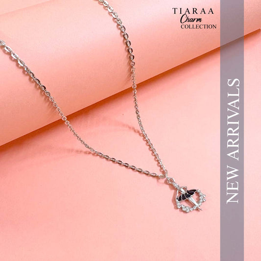 Dancing Girl Silver Charm Necklace