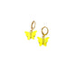 Yellow Butterfly Pendant Charm Necklace Set