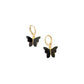 Black Butterfly Charm Necklace Set