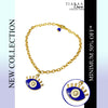 Blue Evil Eye Golden Charm Bracelet