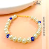 Blue Evil Eye Pearl Golden Charm Bracelet