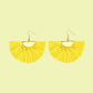 Yellow Alloy Tassel Boho Chic Metal Fringe Earrings