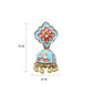Light Blue Meena Floral Polki Jhumka