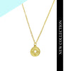 Golden Coin Chain Charm Necklace