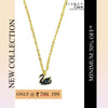 Black Swan Golden Charm Necklace