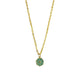 Green Floral Pendant Charm Necklace