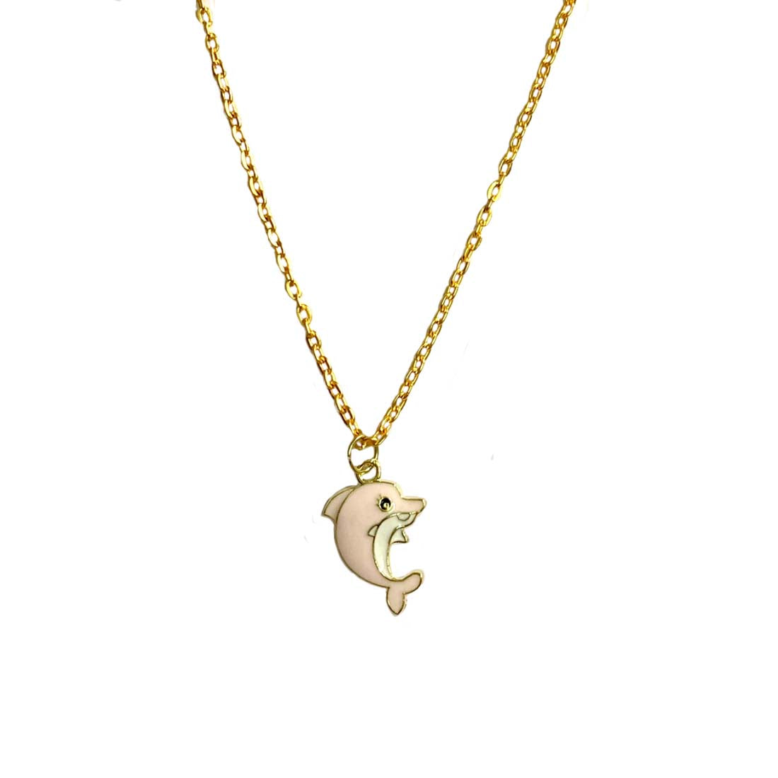Pink Dolphin Pendant Charm Necklace