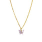 Purple Butterfly Pendant Charm Necklace