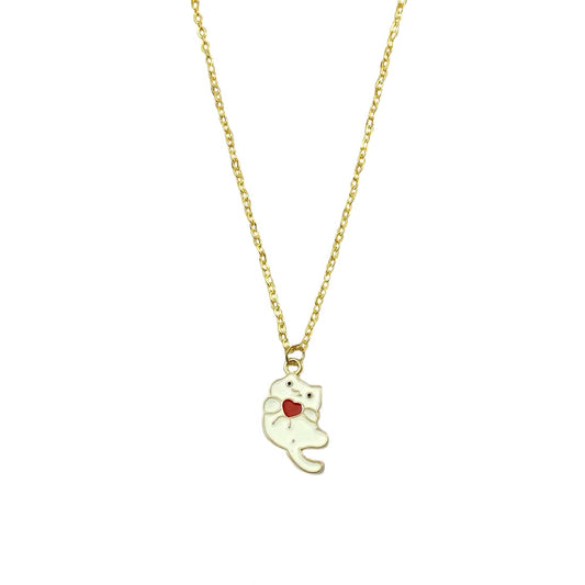 Cat Pendant Charm Necklace