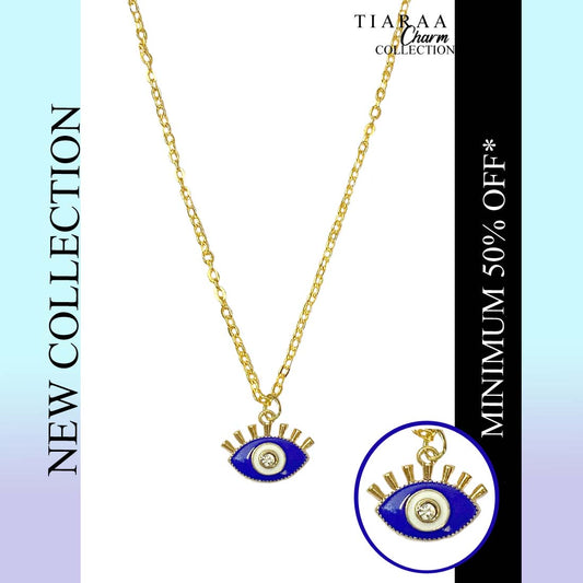 Blue Evil Eye Pendant Charm Necklace