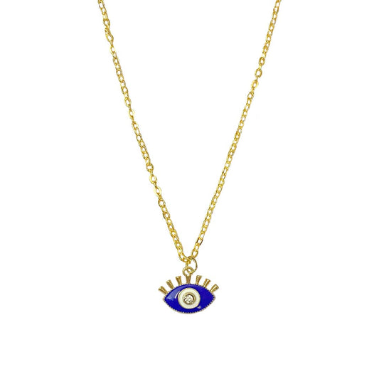 Blue Evil Eye Pendant Charm Necklace