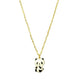 Black & White Panda Golden Charm Necklace