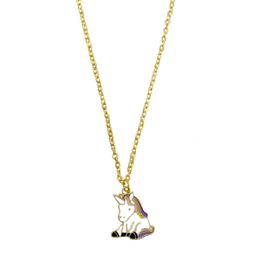 Unicorn Multicolor Pendant Charm Necklace