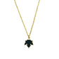 Black Leaf Pendant Charm Necklace
